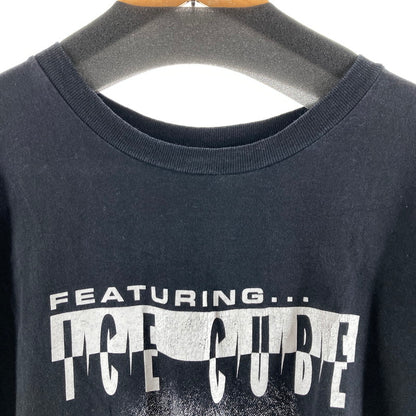 【中古品】【メンズ】 ICE CUBE アイス・キューブ 90S"GETS DOWN WITH THE GREATEST MC’S IN RAP"TEE BLACK SIZE:XXL 145-260828-ky-09-fuzh 万代Net店