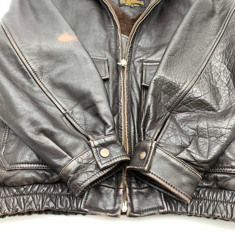 【中古品】【メンズ】 TIME&TIDE FLIGHT JACKET タイム・アンド・タイド フライトジャケット BROWN ライナー付 LLサイズ ※使用感あり 145-260830-io-58-fuzh カラー：ブラウン 万代Net店
