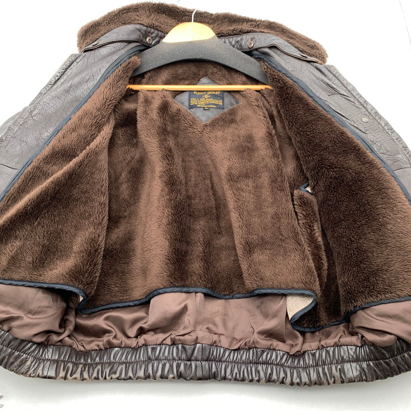 【中古品】【メンズ】 TIME&TIDE FLIGHT JACKET タイム・アンド・タイド フライトジャケット BROWN ライナー付 LLサイズ ※使用感あり 145-260830-io-58-fuzh カラー：ブラウン 万代Net店