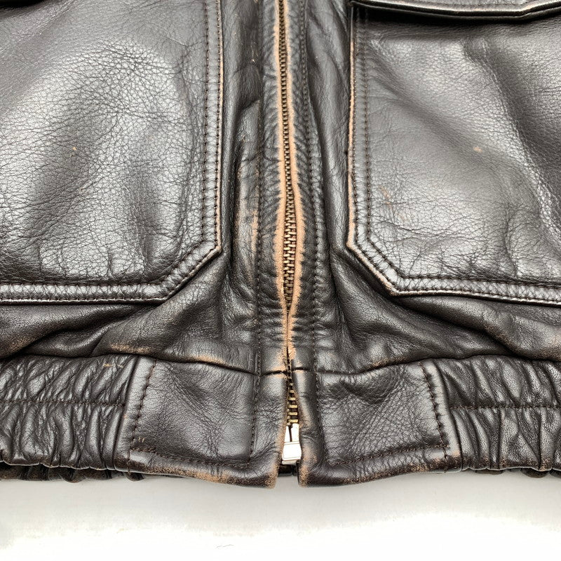 【中古品】【メンズ】 TIME&TIDE FLIGHT JACKET タイム・アンド・タイド フライトジャケット BROWN ライナー付 LLサイズ ※使用感あり 145-260830-io-58-fuzh カラー：ブラウン 万代Net店
