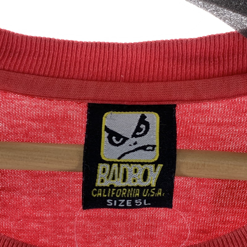 【中古品】【メンズ】 BAD BOY 半袖Tシャツ 古着 145-260927-gm-03-fuzh サイズ：5L カラー：レッド 万代Net店