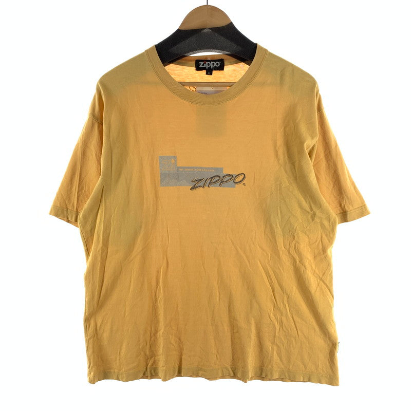 【中古品】【メンズ】 ZIPPO ジッポ 半袖Tシャツ カットソー 古着 145-260927-gm-46-fuzh サイズ：4L カラー：イエロー 万代Net店
