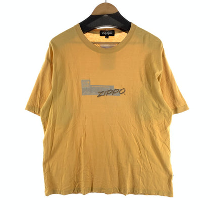 【中古品】【メンズ】 ZIPPO ジッポ 半袖Tシャツ カットソー 古着 145-260927-gm-46-fuzh サイズ：4L カラー：イエロー 万代Net店
