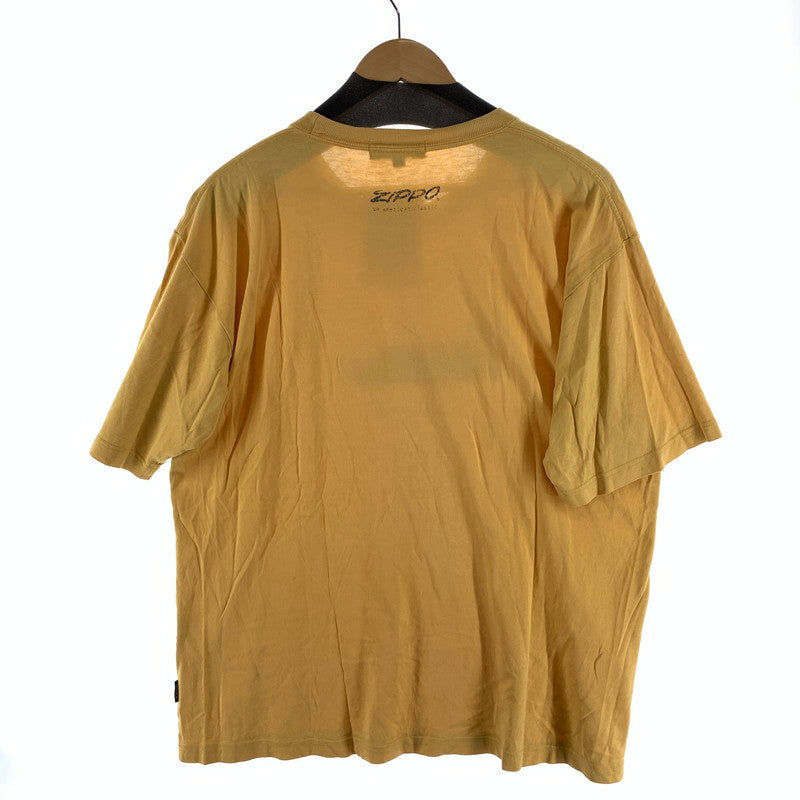 【中古品】【メンズ】 ZIPPO ジッポ 半袖Tシャツ カットソー 古着 145-260927-gm-46-fuzh サイズ：4L カラー：イエロー 万代Net店
