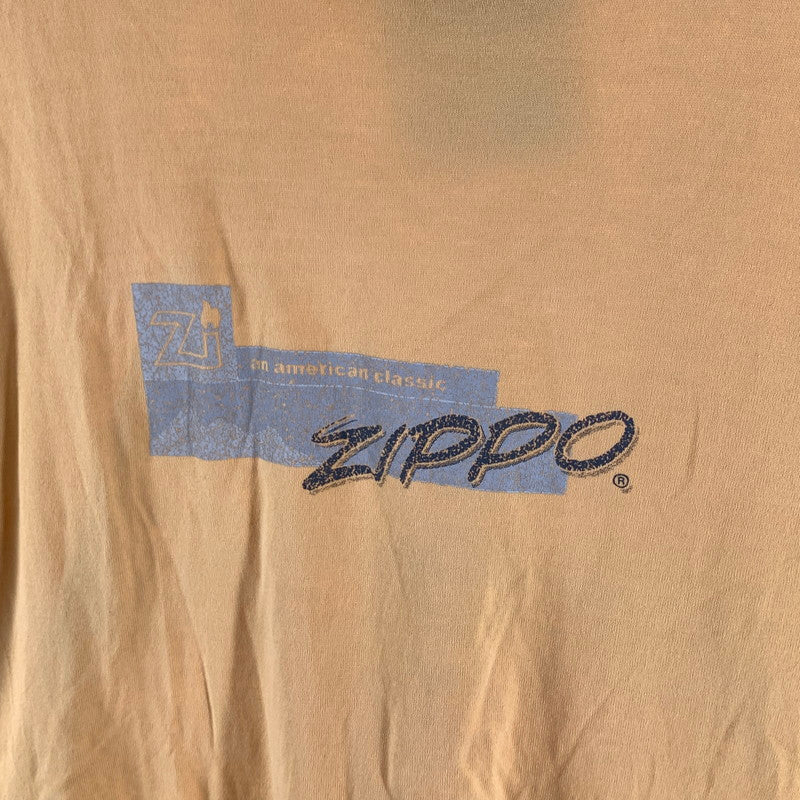 【中古品】【メンズ】 ZIPPO ジッポ 半袖Tシャツ カットソー 古着 145-260927-gm-46-fuzh サイズ：4L カラー：イエロー 万代Net店