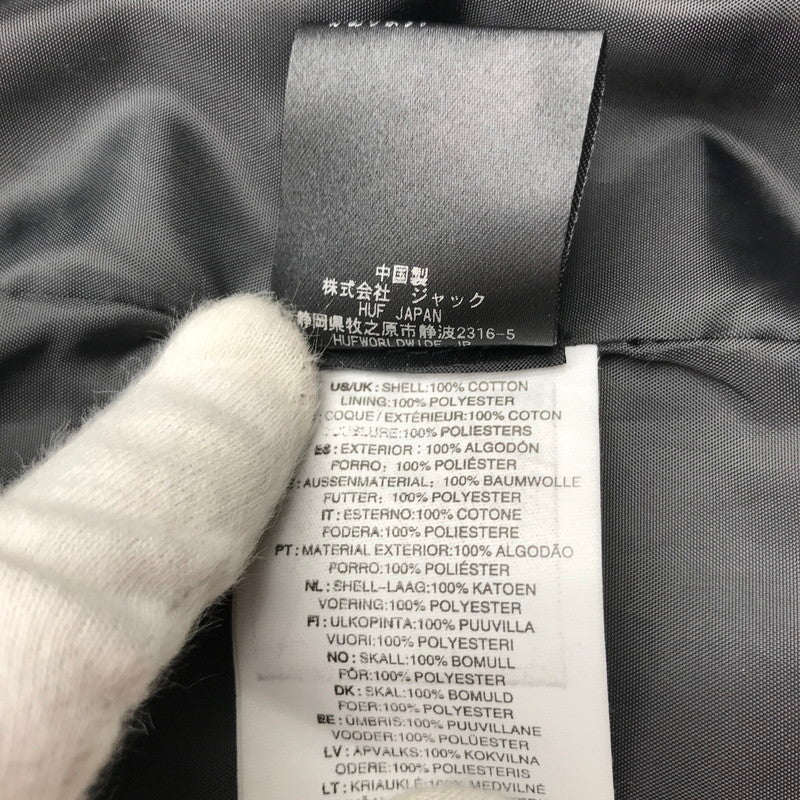 【中古品】【メンズ】 HUF ハフ JK00430 ALLTIMERS WORK JACKET ワークジャケット 上着 アウター BLACK BLUE Lサイズ ※ほつれ・使用感あり 142-260830-io-50-fuzh カラー：ブラックブルー 万代Net店