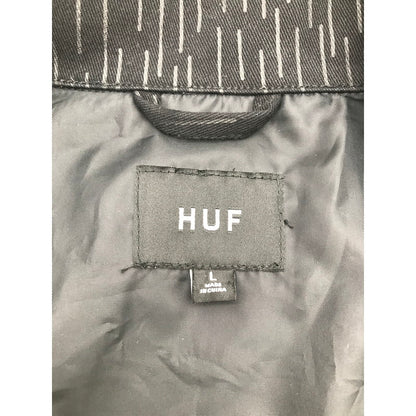 【中古品】【メンズ】 HUF ハフ JK00430 ALLTIMERS WORK JACKET ワークジャケット 上着 アウター BLACK BLUE Lサイズ ※ほつれ・使用感あり 142-260830-io-50-fuzh カラー：ブラックブルー 万代Net店