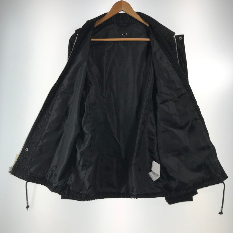 【中古品】【メンズ】 HUF ハフ JK00430 ALLTIMERS WORK JACKET ワークジャケット 上着 アウター BLACK BLUE Lサイズ ※ほつれ・使用感あり 142-260830-io-50-fuzh カラー：ブラックブルー 万代Net店