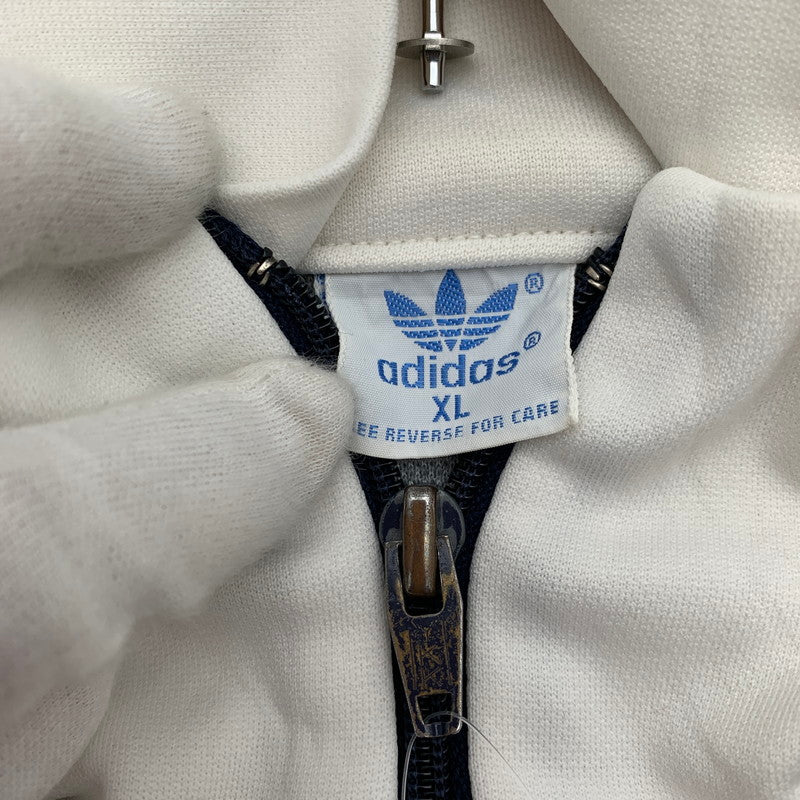 【中古品】【メンズ】 ADIDAS アディダス TRACK JACKET トラックジャケット WHITE GRAY XLサイズ ※シミあり 145-260830-io-53-fuzh カラー：ホワイトグレー 万代Net店