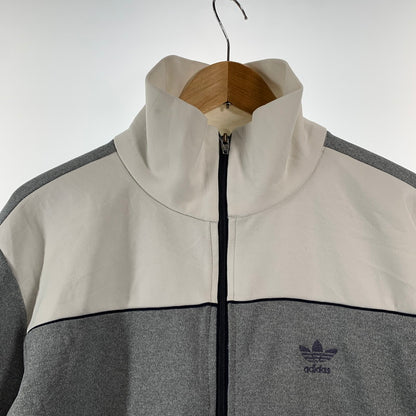 【中古品】【メンズ】 ADIDAS アディダス TRACK JACKET トラックジャケット WHITE GRAY XLサイズ ※シミあり 145-260830-io-53-fuzh カラー：ホワイトグレー 万代Net店