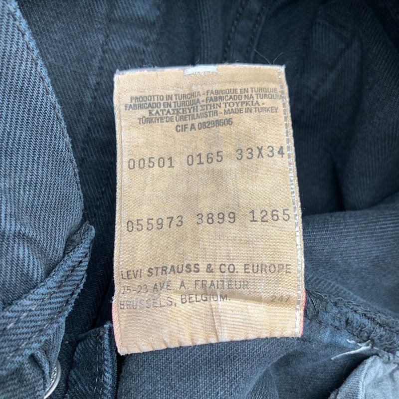 【中古品】【メンズ】 LEVIS リーバイス 501 DENIM PANTS デニムパンツ W33L34 BLACK 90S ジーパン ジーンズ 長ズボン 156-260829-io-02-fuzh カラー：ブラック 万代Net店