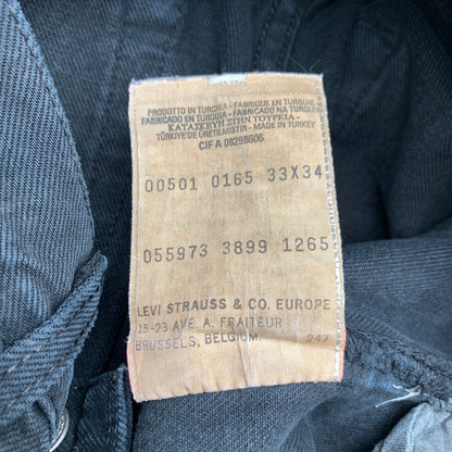 【中古品】【メンズ】 LEVIS リーバイス 501 DENIM PANTS デニムパンツ W33L34 BLACK 90S ジーパン ジーンズ 長ズボン 156-260829-io-02-fuzh カラー：ブラック 万代Net店