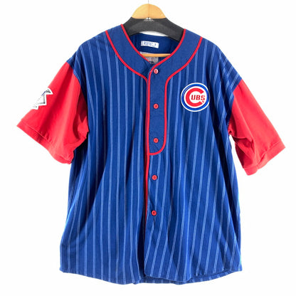 【中古品】【メンズ】 STARTER BASEBALL SHIRT スターター ベースボール シャツ 半袖シャツ BLUE RED XLサイズ ※ほつれ・タグに汚れあり 148-260830-io-56-fuzh カラー：ブルーレッド 万代Net店