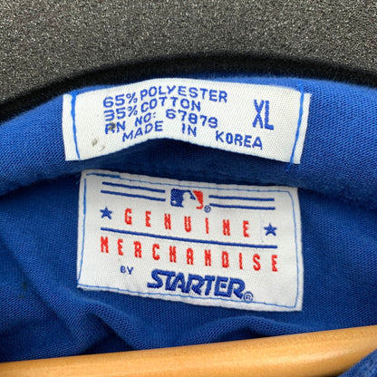 【中古品】【メンズ】 STARTER BASEBALL SHIRT スターター ベースボール シャツ 半袖シャツ BLUE RED XLサイズ ※ほつれ・タグに汚れあり 148-260830-io-56-fuzh カラー：ブルーレッド 万代Net店