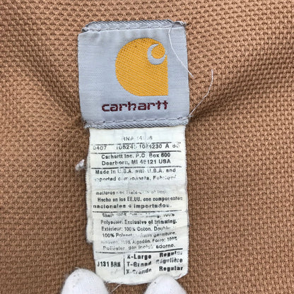 【中古品】【メンズ】 CARHARTT カーハート J131 DUCK ACTIVE JACKET ダック アクティブ ジャケット BROWN XLサイズ ※使用感あり 145-260830-io-49-fuzh カラー：ブラウン 万代Net店