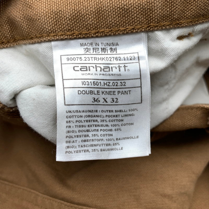 【中古品】【メンズ】 CARHARTT カーハート I031501 DOUBLE KNEE PANT ダブル ニー パンツ BROWN 36×32 156-260829-io-05-fuzh カラー：ブラウン 万代Net店