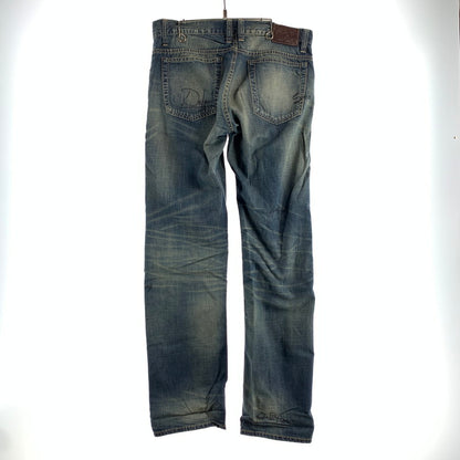 【中古品】【メンズ】 TMT ティーエムティー 落書きデニムパンツ BLUE L-32/10オンス ヴィンテージ加工 デニム ジーパン ジーンズ パンツ 151-260829-io-03-fuzh カラー：ブルー 万代Net店