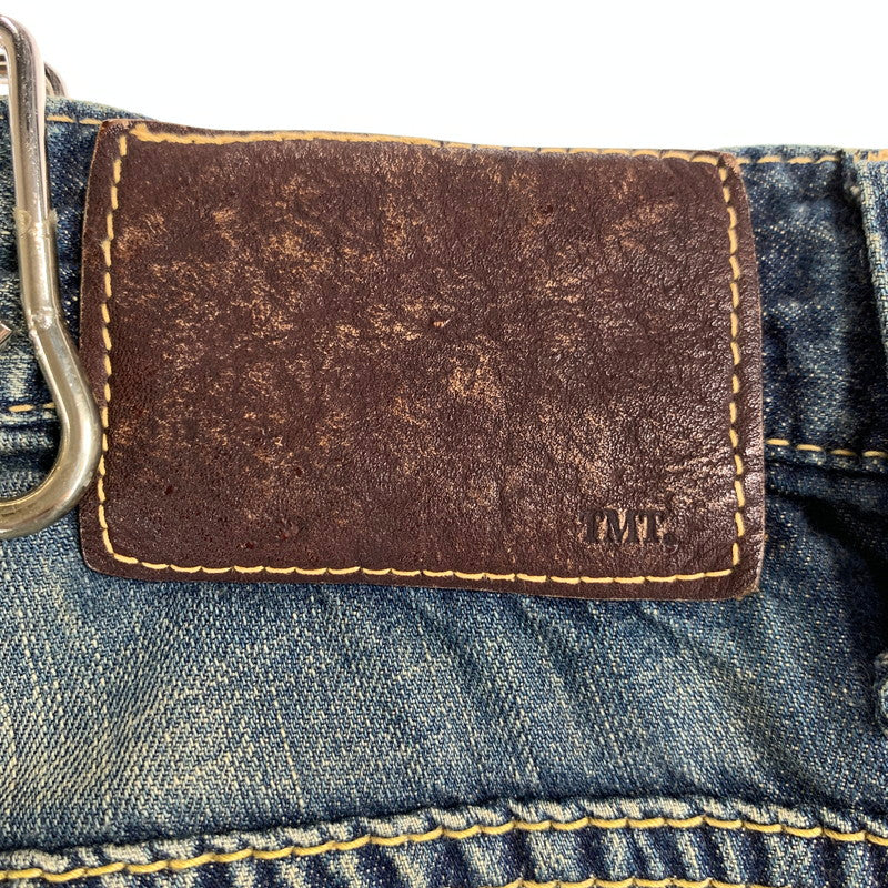【中古品】【メンズ】 TMT ティーエムティー 落書きデニムパンツ BLUE L-32/10オンス ヴィンテージ加工 デニム ジーパン ジーンズ パンツ 151-260829-io-03-fuzh カラー：ブルー 万代Net店