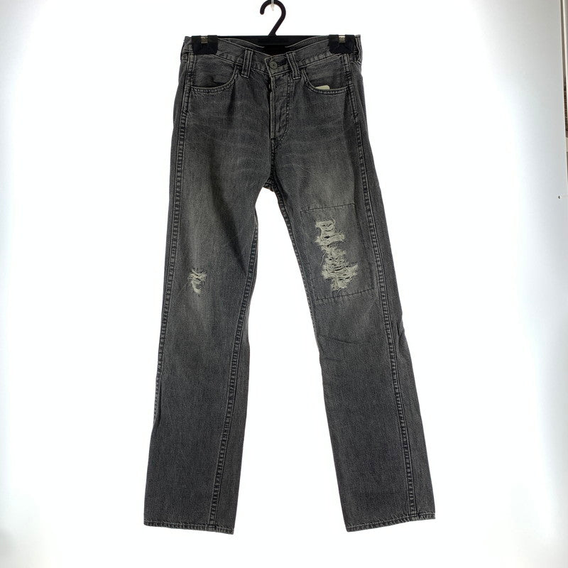 【中古品】【メンズ】 TMT ティーエムティー BIGHOLIDAY パンツ ボタンフライ ダメージデニムパンツ 151-260928-ny-12-fuzh サイズ：M カラー：インクブラック 万代Net店