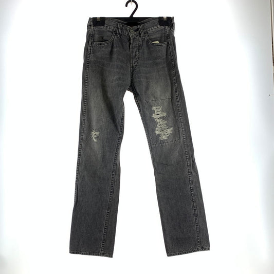 【中古品】【メンズ】 TMT ティーエムティー BIGHOLIDAY パンツ ボタンフライ ダメージデニムパンツ 151-260928-ny-12-fuzh サイズ：M カラー：インクブラック 万代Net店