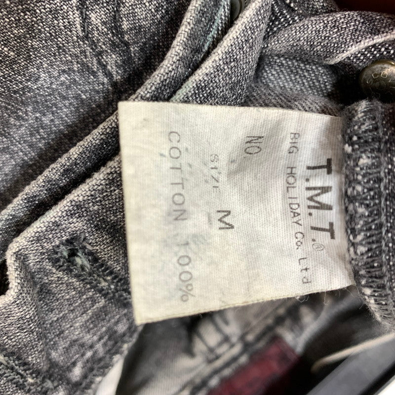 【中古品】【メンズ】 TMT ティーエムティー BIGHOLIDAY パンツ ボタンフライ ダメージデニムパンツ 151-260928-ny-12-fuzh サイズ：M カラー：インクブラック 万代Net店