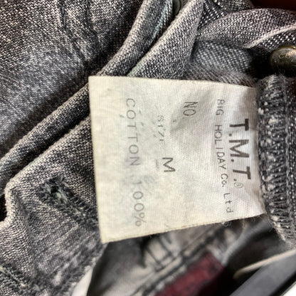 【中古品】【メンズ】 TMT ティーエムティー BIGHOLIDAY パンツ ボタンフライ ダメージデニムパンツ 151-260928-ny-12-fuzh サイズ：M カラー：インクブラック 万代Net店
