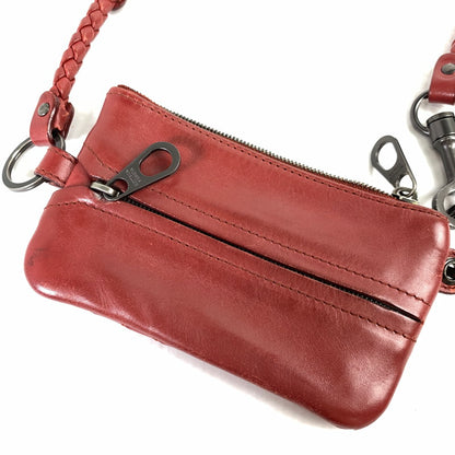 【中古品】【レディース】 BOTTEGA VENETA ボッテガ・ヴェネタ DOUBLE CHAIN COIN CASE ダブルチェーン コインケース 財布 WINE ※スレ・汚れあり 181-260829-io-18-fuzh カラー：ワイン 万代Net店