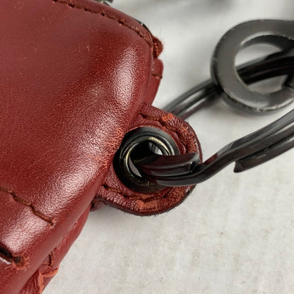 【中古品】【レディース】 BOTTEGA VENETA ボッテガ・ヴェネタ DOUBLE CHAIN COIN CASE ダブルチェーン コインケース 財布 WINE ※スレ・汚れあり 181-260829-io-18-fuzh カラー：ワイン 万代Net店