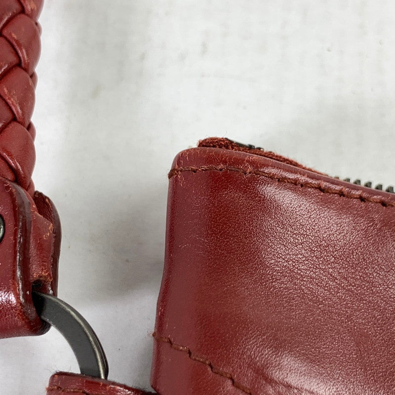 【中古品】【レディース】 BOTTEGA VENETA ボッテガ・ヴェネタ DOUBLE CHAIN COIN CASE ダブルチェーン コインケース 財布 WINE ※スレ・汚れあり 181-260829-io-18-fuzh カラー：ワイン 万代Net店