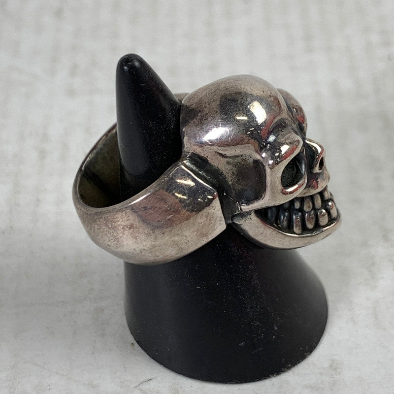 【中古品】【レディース】 USED SILVER RING アクセサリー シルバーリング 指輪 スカル SILVER 925 7号 本体のみ ※使用感あり 192-260829-io-22-fuzh カラー：シルバー 8号 万代Net店