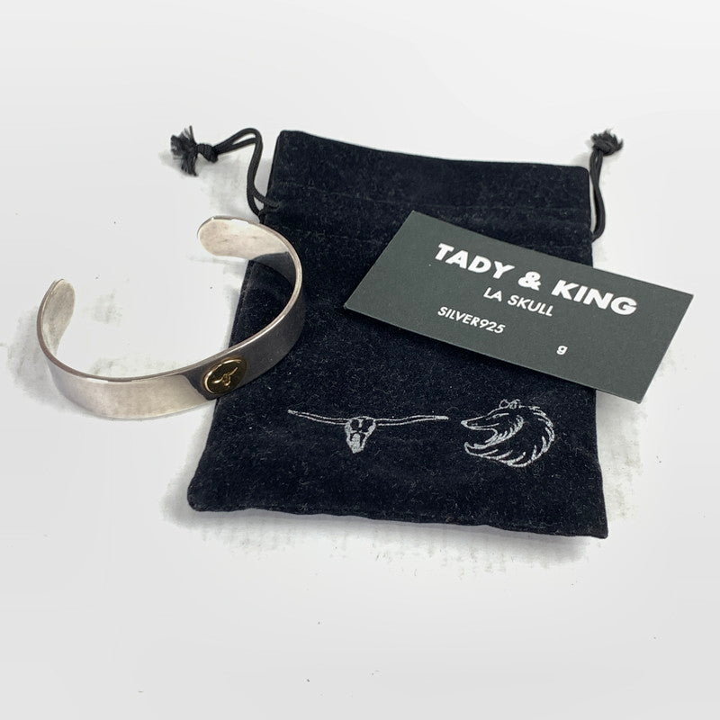 【中古品】【レディース】 TADY&KING 平打ちバングル SV.K18 ロングホーン アクセサリー SILVER 925 K18 サイズ:18cm程度 TADY COMPANY 保存袋付 ※使用感あり 191-260829-io-24-fuzh カラー：シルバー 万代Net店