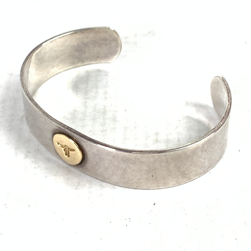 【中古品】【レディース】 TADY&KING 平打ちバングル SV.K18 ロングホーン アクセサリー SILVER 925 K18 サイズ:18cm程度 TADY COMPANY 保存袋付 ※使用感あり 191-260829-io-24-fuzh カラー：シルバー 万代Net店
