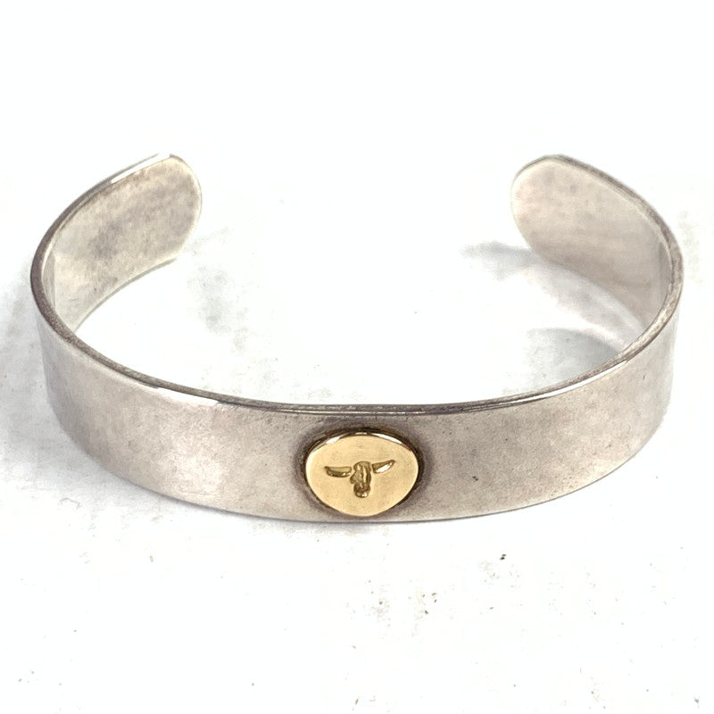 【中古品】【レディース】 TADY&KING 平打ちバングル SV.K18 ロングホーン アクセサリー SILVER 925 K18 サイズ:18cm程度 TADY COMPANY 保存袋付 ※使用感あり 191-260829-io-24-fuzh カラー：シルバー 万代Net店