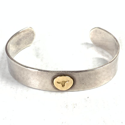 【中古品】【レディース】 TADY&KING 平打ちバングル SV.K18 ロングホーン アクセサリー SILVER 925 K18 サイズ:18cm程度 TADY COMPANY 保存袋付 ※使用感あり 191-260829-io-24-fuzh カラー：シルバー 万代Net店