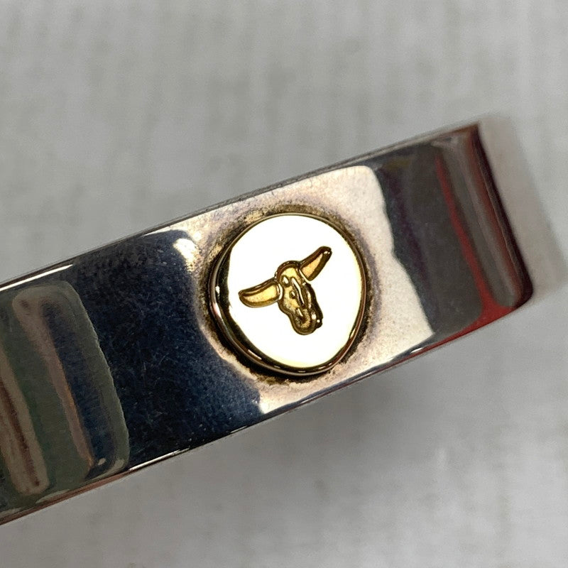 【中古品】【レディース】 TADY&KING 平打ちバングル SV.K18 ロングホーン アクセサリー SILVER 925 K18 サイズ:18cm程度 TADY COMPANY 保存袋付 ※使用感あり 191-260829-io-24-fuzh カラー：シルバー 万代Net店
