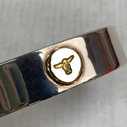 【中古品】【レディース】 TADY&KING 平打ちバングル SV.K18 ロングホーン アクセサリー SILVER 925 K18 サイズ:18cm程度 TADY COMPANY 保存袋付 ※使用感あり 191-260829-io-24-fuzh カラー：シルバー 万代Net店