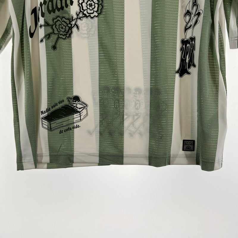 【中古品】【メンズ】 JORDAN BRAND M J BRK GOALIE TOP DDM JADE HORIZON グラフィックシャツメキシコ 半袖 Tシャツ グリーン ホワイト/SIZE:L/ストライプ/IM8211-370 148-260919-io-23-fuzh 万代Net店