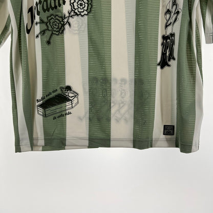 【中古品】【メンズ】 JORDAN BRAND M J BRK GOALIE TOP DDM JADE HORIZON グラフィックシャツメキシコ 半袖 Tシャツ グリーン ホワイト/SIZE:L/ストライプ/IM8211-370 148-260919-io-23-fuzh 万代Net店