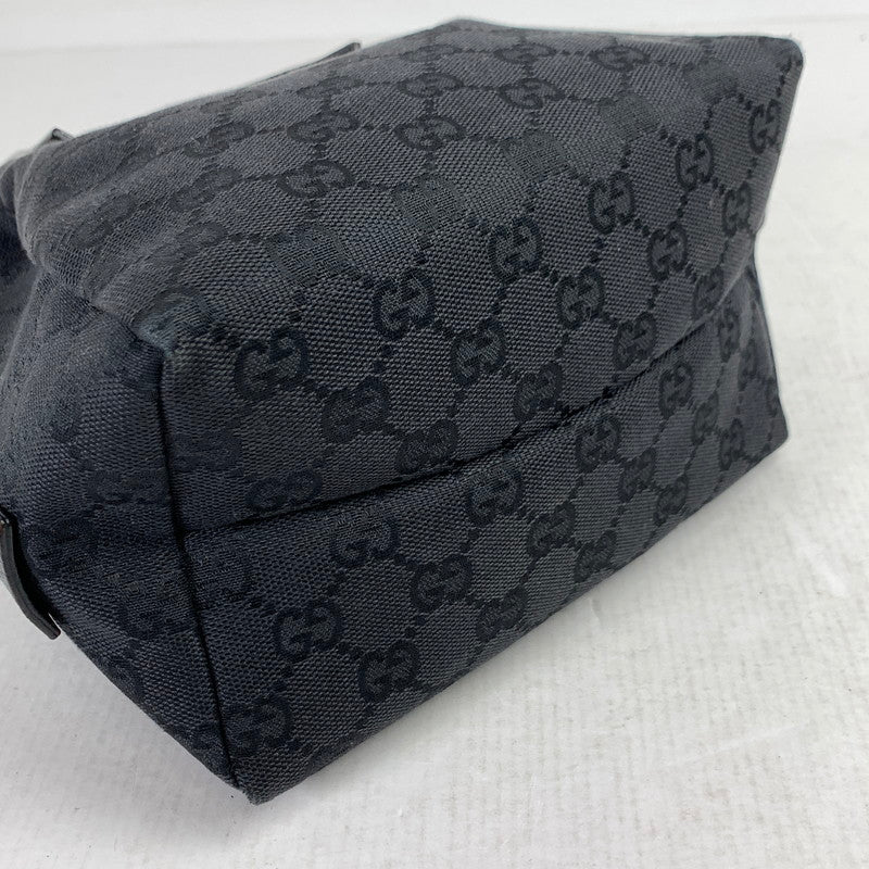 【中古品】【レディース】 GUCCI グッチ 124542-2888 GGキャンバスハンドバッグ カバン BLACK ハンド バッグ 鞄 かばん 180-260829-io-28-fuzh カラー：ブラック 万代Net店