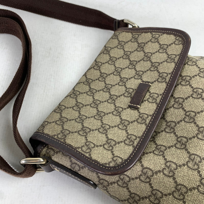 【中古品】【レディース】 GUCCI グッチ 223666 GGスプリーム ショルダーバッグ カバン BROWN ショルダー バッグ かばん 鞄 ※スレ・角スレあり 180-260829-io-29-fuzh カラー：ブラウン 万代Net店