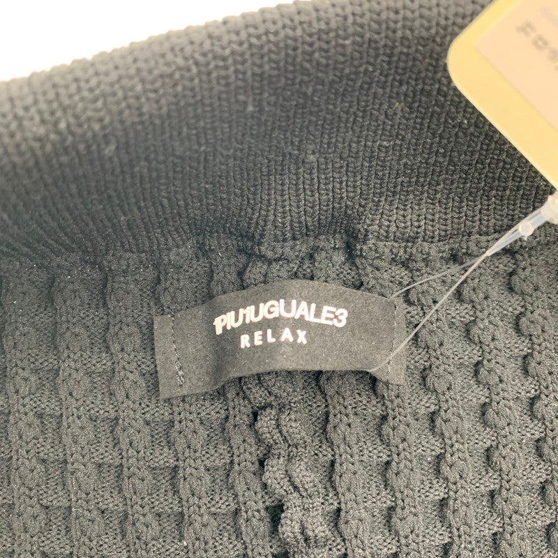 【中古品】【メンズ】 1PIU1UGUALE3 RELAX ウノピゥウノウグァーレトレ リラックス USK-24003 スピンドルロゴワッフル ジョガーパンツ BLACK Sサイズ ※引っ掛けあり・使用感あり 151-260830-io-03-fuzh カラー：ブラックレッド 万代Net店