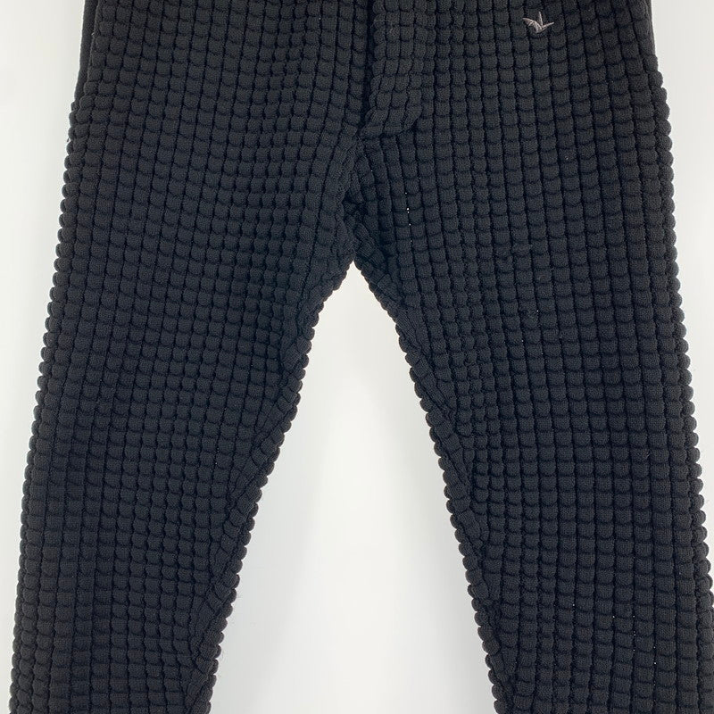 【中古品】【メンズ】 1PIU1UGUALE3 RELAX ウノピゥウノウグァーレトレ リラックス USK-24003 スピンドルロゴワッフル ジョガーパンツ BLACK Sサイズ ※引っ掛けあり・使用感あり 151-260830-io-03-fuzh カラー：ブラックレッド 万代Net店