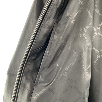 【中古品】【メンズ】 SCHOTT ショット 782-5950055 LEATHER HOOED JACKET レザーフーディージャケット BLACK Lサイズ ※汚れ・色抜けあり 145-260830-io-07-fuzh カラー：ブラック 万代Net店
