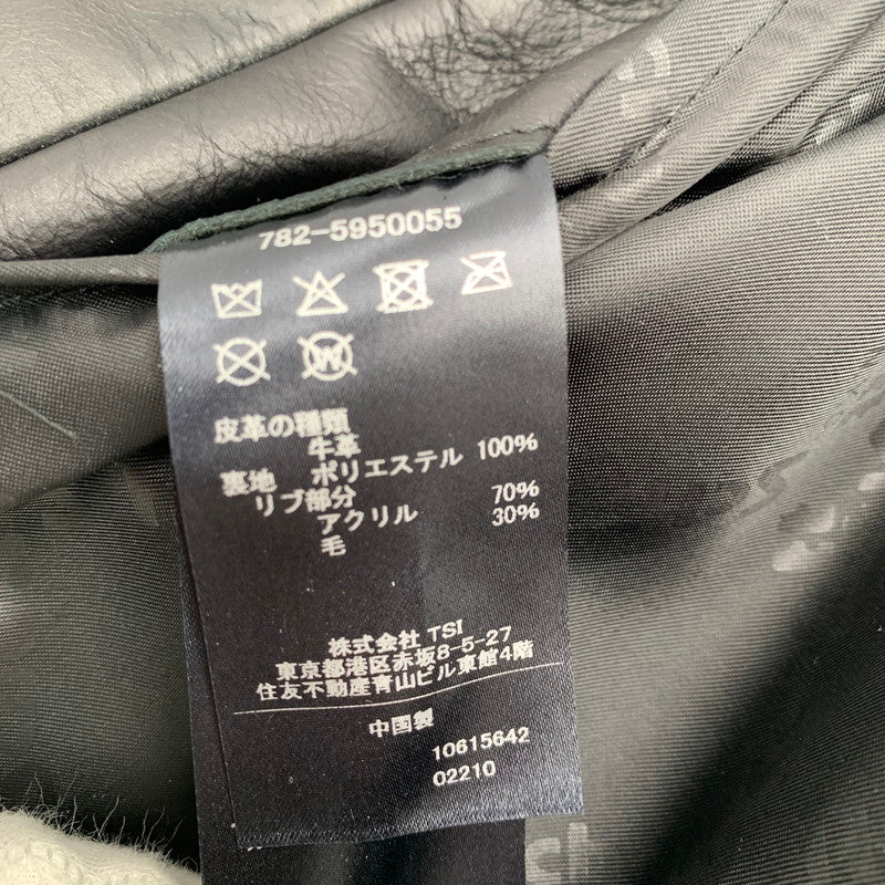 【中古品】【メンズ】 SCHOTT ショット 782-5950055 LEATHER HOOED JACKET レザーフーディージャケット BLACK Lサイズ ※汚れ・色抜けあり 145-260830-io-07-fuzh カラー：ブラック 万代Net店