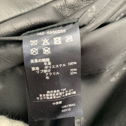 【中古品】【メンズ】 SCHOTT ショット 782-5950055 LEATHER HOOED JACKET レザーフーディージャケット BLACK Lサイズ ※汚れ・色抜けあり 145-260830-io-07-fuzh カラー：ブラック 万代Net店