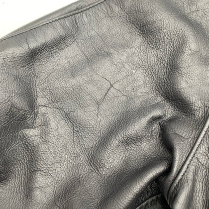 【中古品】【メンズ】 SCHOTT ショット 782-5950055 LEATHER HOOED JACKET レザーフーディージャケット BLACK Lサイズ ※汚れ・色抜けあり 145-260830-io-07-fuzh カラー：ブラック 万代Net店