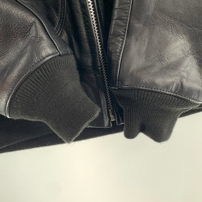 【中古品】【メンズ】 SCHOTT ショット 782-5950055 LEATHER HOOED JACKET レザーフーディージャケット BLACK Lサイズ ※汚れ・色抜けあり 145-260830-io-07-fuzh カラー：ブラック 万代Net店