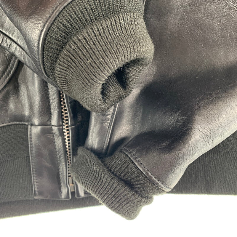 【中古品】【メンズ】 SCHOTT ショット 782-5950055 LEATHER HOOED JACKET レザーフーディージャケット BLACK Lサイズ ※汚れ・色抜けあり 145-260830-io-07-fuzh カラー：ブラック 万代Net店