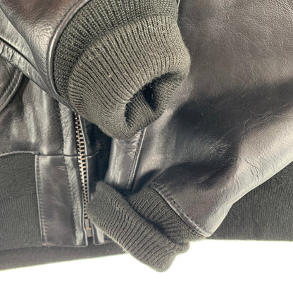 【中古品】【メンズ】 SCHOTT ショット 782-5950055 LEATHER HOOED JACKET レザーフーディージャケット BLACK Lサイズ ※汚れ・色抜けあり 145-260830-io-07-fuzh カラー：ブラック 万代Net店