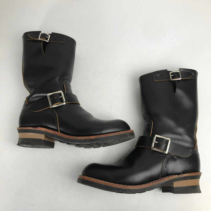 【中古品】【メンズ】 RED WING レッドウィング 2966 BLACK KLONDIKE 11-INCH ENGINEER BOOTS 靴 ブーツ BLACK 8 1/2 26.5cm 箱有 ※使用感あり・カビ臭あり 164-260829-io-15-fuzh カラー：ブラック 万代Net店